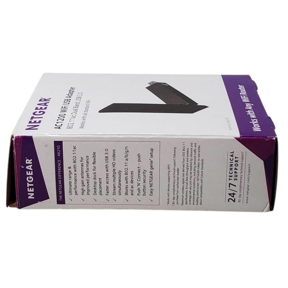 NETGEAR AC1200 USB Wi-Fi Adapter A6210-10000S R2 - Picture 6 of 9